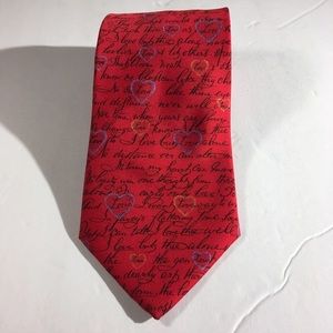 Alynn Neckwear “Love Letter” Red Silk Necktie